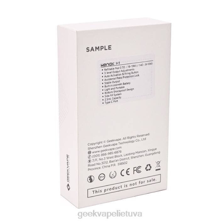 Geek Bar Kaina - GeekVape Wenax h1 pradinis rinkinys 1000mah laimo žalia 2Z4D118
