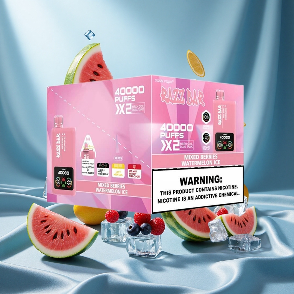 Razz Bar 40000 Puffs Display Schermo Misto Bacche_Ghiaccio Anguria