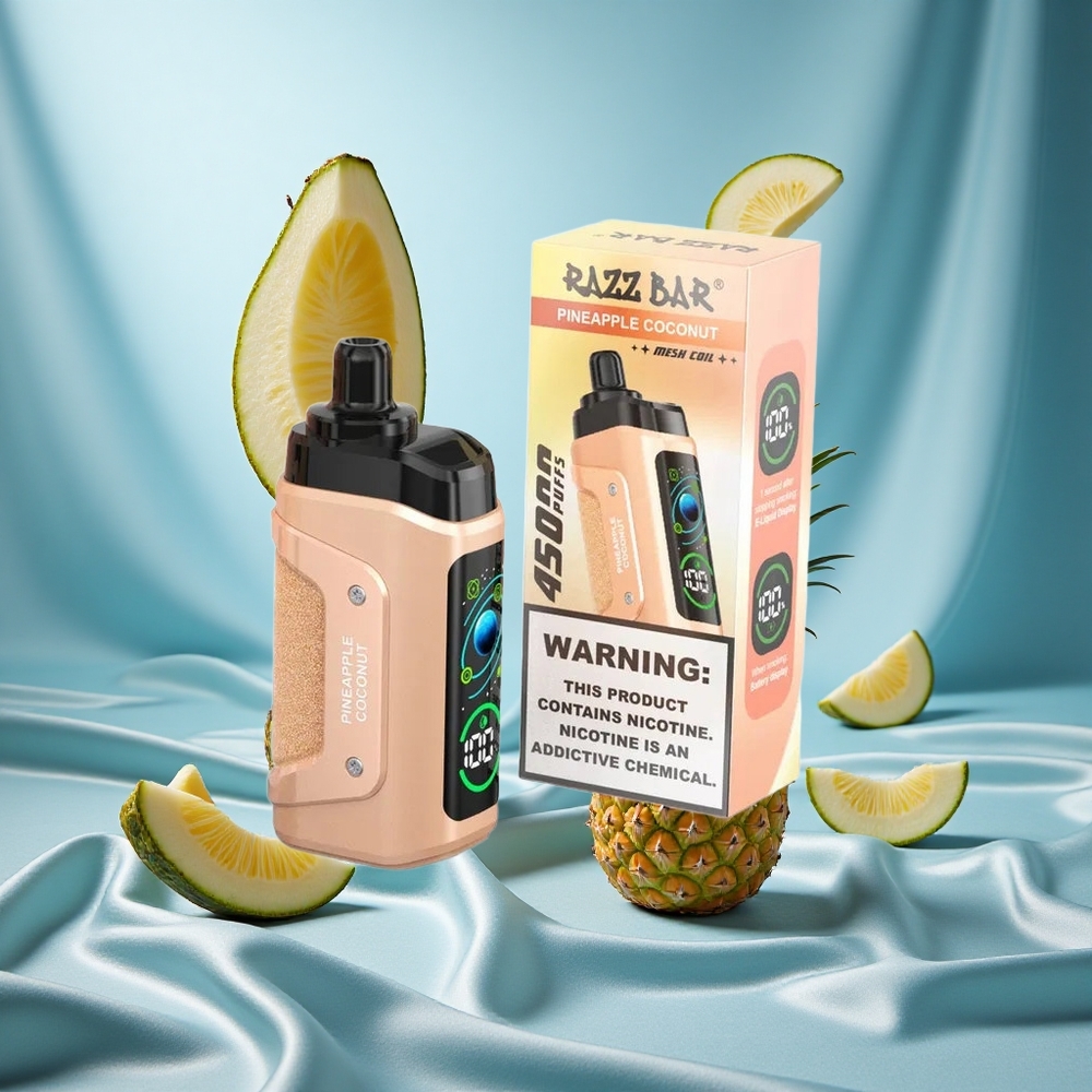 Razz Bar 45000 Puffs Ananas Cocco Bobina Mesh 1.0 Ohm