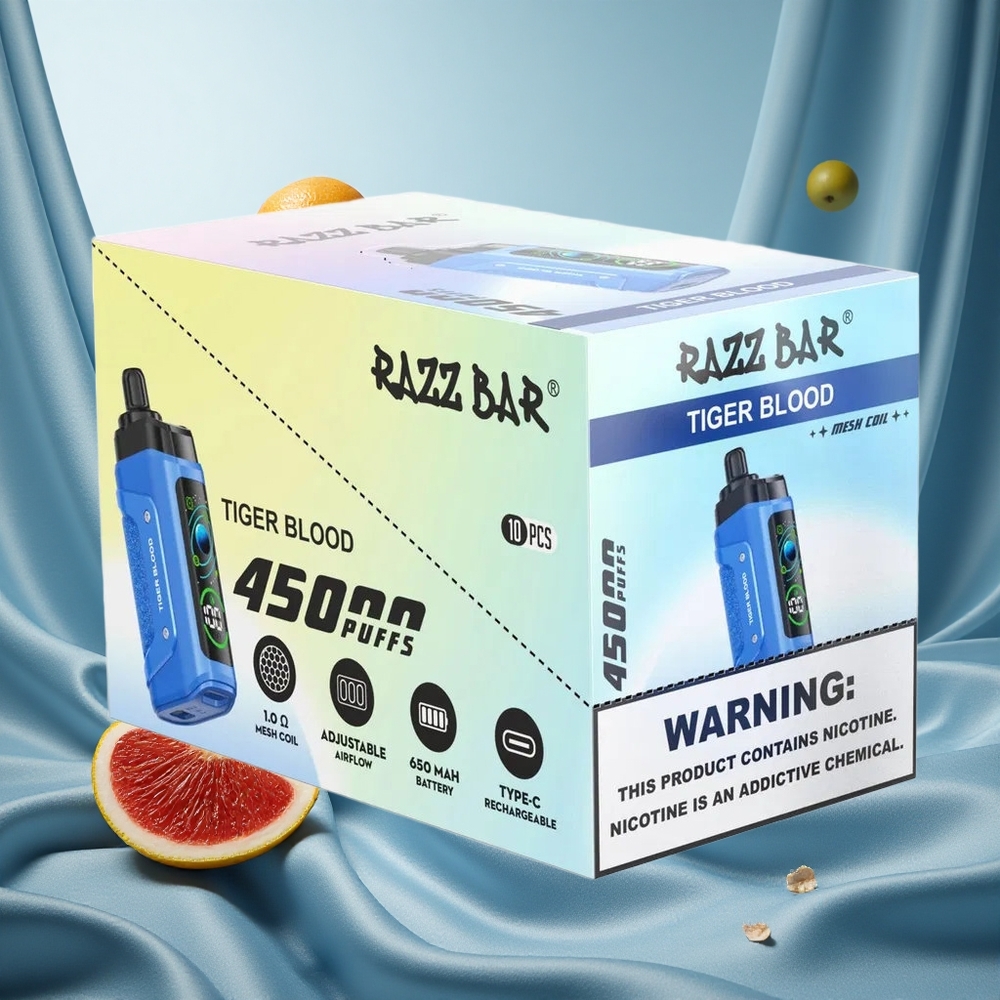 Razz Bar 45000 Puffs Boba Mesh Sangue di Tigre
