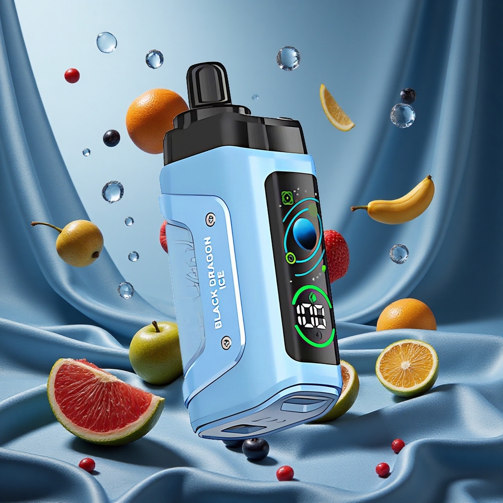 Razz Bar 45000 Puffs Bobina Mesh 1.0 Ohm Drago Nero Ghiaccio