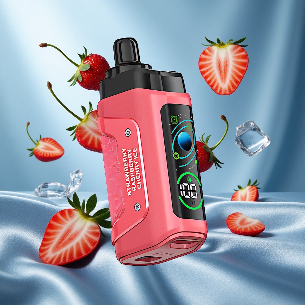 Razz Bar 45000 Puffs Bobina Mesh 1.0 Ohm Fragola Ciliegia Ghiaccio