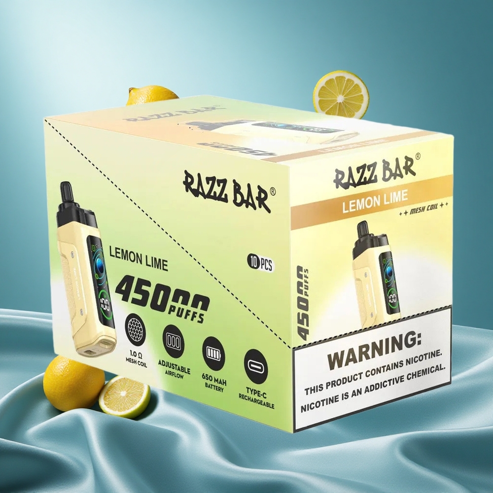 Razz Bar 45000 Puffs Limone Lime Bobina Mesh 1.0 Ohm