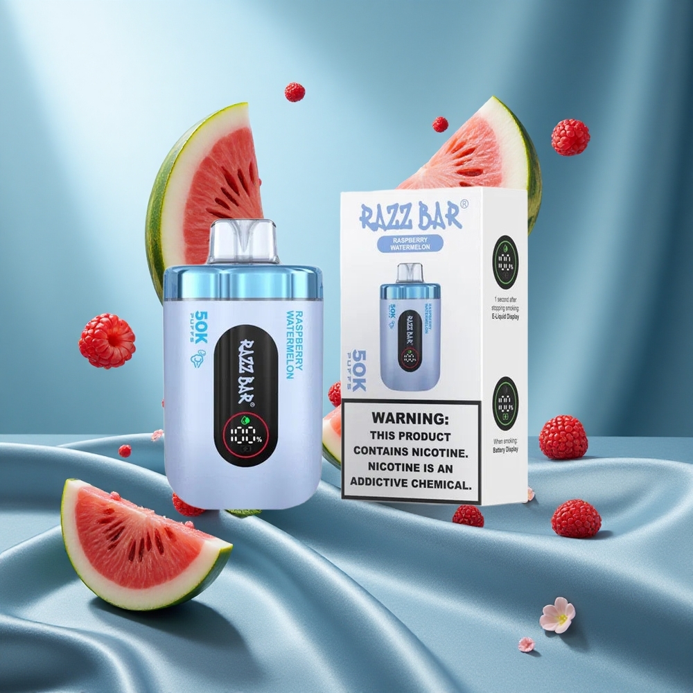 Razz Bar 50K Puffs Lampone Anguria 50000 Puffs Ricaricabile Tipo-C