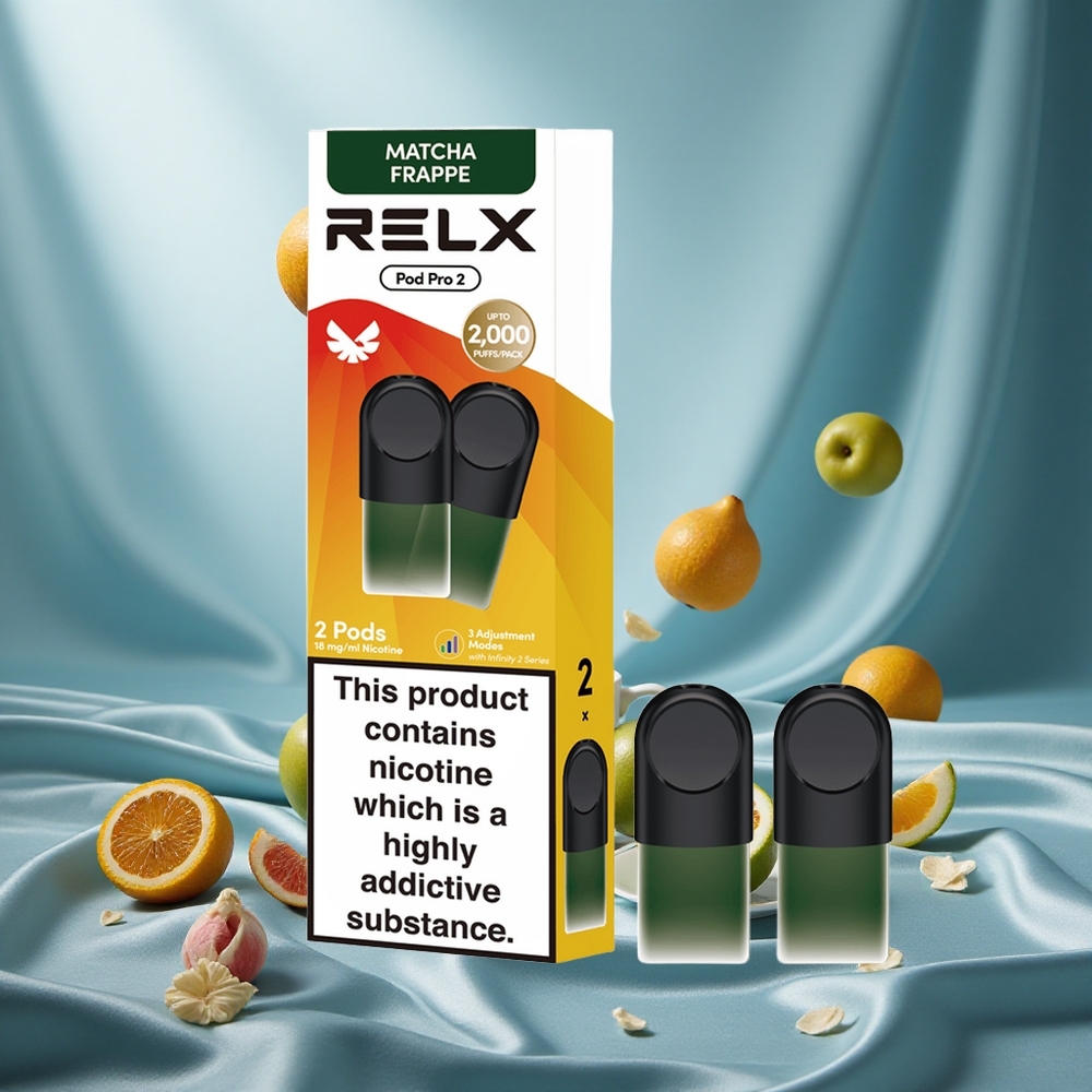 RELX Pod Pro 2 600 Puffs 1.8% nicotina Tea-Matcha Frappe Tè