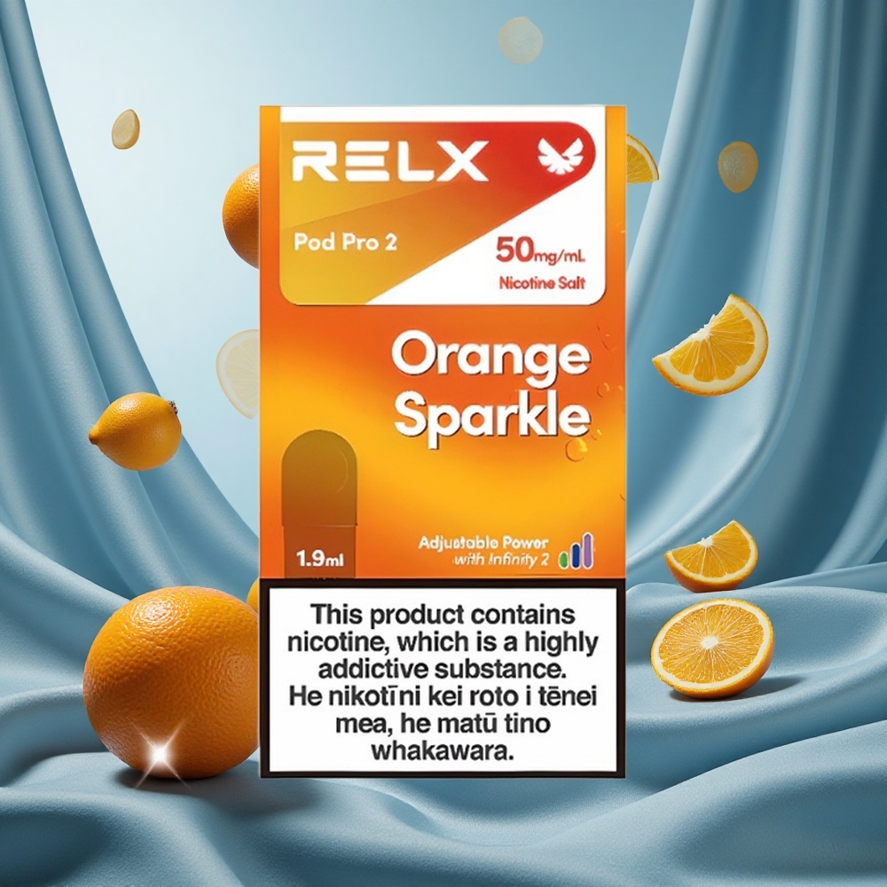 RELX Pod Pro 2 600 Puffs Arancione Scintillante 5% Nicotina