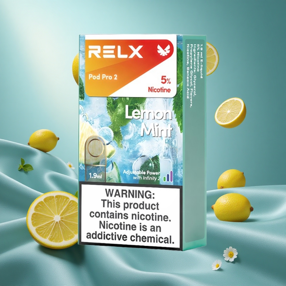 RELX Pod Pro 2 600 Puffs Limone Menta 5% Nicotina 1.9ml