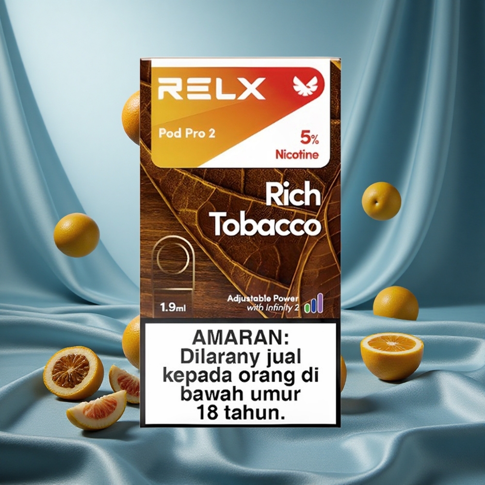 RELX Pod Pro 2 600 Puffs Tabacco Ricco 5% Nicotina 1.9ml